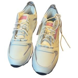 NWT Reebok Classic‎ Leather White Pink Grey Women's Sneakers Shoes Size 9